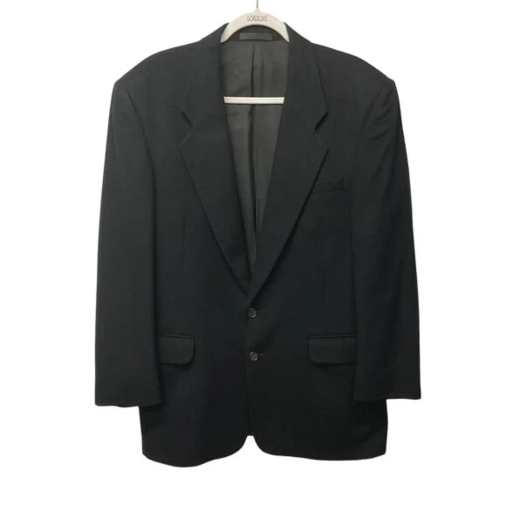 FIORAVANTI Soft Men's Cashmere Sport Coat Blazer Jacket Sz‎ 46R Black Business